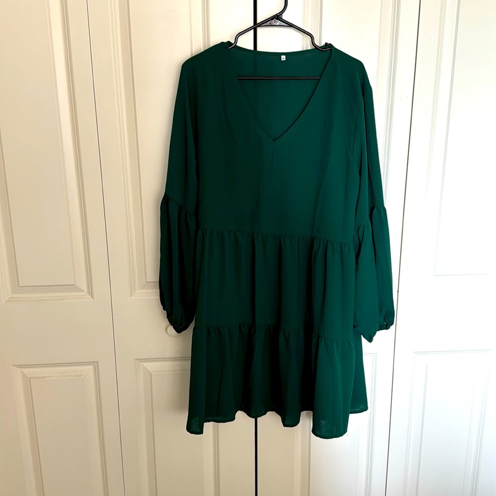 Forest Green  shift dress